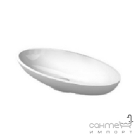 Овальна раковина зі штучного каменю на стільницю Adamant Andere-60 White-01 біла