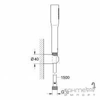 Душовий гарнітур Grohe QuickFix Vitalio Get Stick 27459000 хром