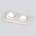 Врізний подвійний точковий світильник GU5,3/GU10 Your Light TS-6232S, білий