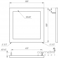 Электрический полотенцесушитель Genesis Aqua Simple 500x500 черный