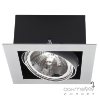 Точечный врезной светильник G53 в комплекте с лампой и трансформатором Your Light 4201Е, серый