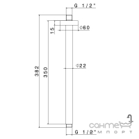 Потолочный кронштейн для верхнего душа Vema Rubinetterie Steel V08256AC005 нержавеющая сталь