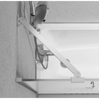 Шторка для прямокутної ванни AM.PM Gem WU90BS-080-140CM матове скло
