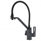 Змішувач для кухні з гнучким виливом та зливом для фільтрованої води Gappo G4317-6 матовий чорний