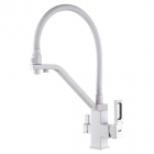 Змішувач для кухні з гнучким виливом та виливом для фільтрованої води Gappo G4317-8 матовий білий