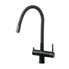 Змішувач для кухні з виливом для фільтрованої води Gappo G4398-36 чорний