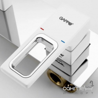 Змішувач для раковини прихованого монтажу Gappo Futura G1017-12 білий/хром