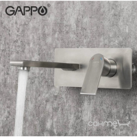 Смеситель для раковины скрытого монтажа Gappo G1099-21 нержавеющая сталь