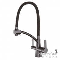 Змішувач для кухні з гнучким виливом та виливом для фільтрованої води Gappo G4398-19 чорний
