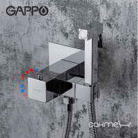 Гигиенический душ с термостатом скрытого монтажа Gappo G7207-40 хром