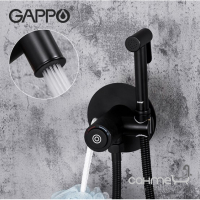 Гігієнічний душ прихованого монтажу Gappo G7288-6 матовий чорний