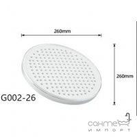 Круглый верхний душ Gappo G002-26 хром/белый