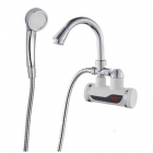 Змішувач для ванни з проточним водонагрівачем та датчиком температури Wezer SDR-В07WSTP хром/білий