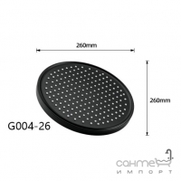 Круглый верхний душ Gappo G004-26 матовый черный