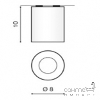 Накладной точечный светильник GU10 Your Light TS1027, цвет черный