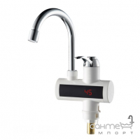 Смеситель для кухни с проточным водонагревателем и датчиком температуры Wezer SDR-A15T хром/белый