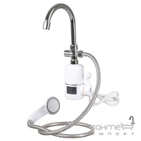 Змішувач для ванни врізний, з проточним водонагрівачем та датчиком температури Wezer SDR-В05WST хром/білий