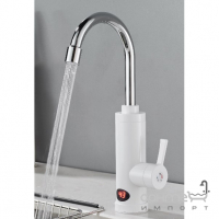 Смеситель для кухни с проточным водонагревателем и датчиком температуры Wezer RWH-214 белый/хром