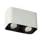 Накладний подвійний точковий світильник GU10 Your Light TS-8206S, колір білий/чорний
