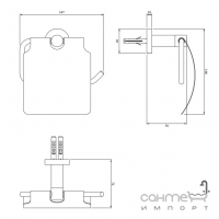 Тримач для туалетного паперу з кришкою Omnires Modern Project MP60520CR хром