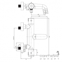 Змішувач-термостат для ванни Omnires Y Y1236/NCR хром