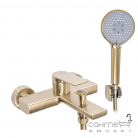 Змішувач для ванни з душовим гарнітуром Rea Verso REA-B6565 матове золото