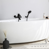 Смеситель для ванны с душевым гарнитуром Yoka Ruma BP.RUMA-BLK матовый черный