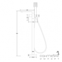 Змішувач для ванни для підлоги Corsan Trino CMB7159CH хром