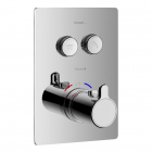 Змішувач-термостат для душу прихованого монтажу Imprese Smart Click ZMK101901239 хром