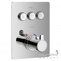Змішувач-термостат для ванни прихованого монтажу Imprese Smart Click ZMK101901235 хром