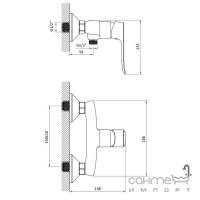 Змішувач для душу RJ Slip RBZ090-5 хром