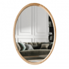 Овальне дзеркало у рамі з дерева Luxury Wood Pythagoras Evolution Slim 500x700