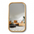 Прямоугольное зеркало в раме из дерева Luxury Wood Pythagoras Reliability Slim 450x650