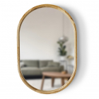 Овальне дзеркало у рамі з дерева Luxury Wood Pythagoras Freedom Slim 450x750