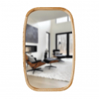 Прямоугольное зеркало в раме из дерева Luxury Wood Pythagoras New Art Slim 550x850