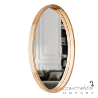 Овальне дзеркало в рамі з дерева Luxury Wood Pythagoras Evolution Slim 450x650