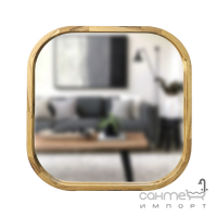 Квадратное зеркало в раме из дерева Luxury Wood Pythagoras Balance Slim 450x450