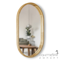 Овальне дзеркало у рамі з дерева Luxury Wood Pythagoras Freedom Slim 500x800
