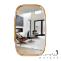 Прямоугольное зеркало в раме из дерева Luxury Wood Pythagoras New Art Slim 450x750