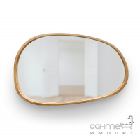 Овальное ассиметричное зеркало в раме из дерева Luxury Wood Pythagoras Dali Slim 500x800