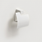 Держатель для туалетной бумаги с крышкой Liberta Flow White матовый белый