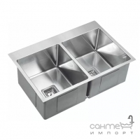 Прямокутна кухонна мийка Fabiano Top 860x510 1,2мм нержавіюча сталь