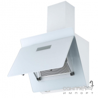 Наклонная кухонная вытяжка Interline BRAVO WH A/60/GL/K белое стекло, мощность 1200 м3/ч