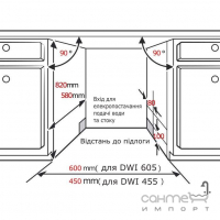 Встраиваемая узкая посудомоечная машина на 9 комплектов посуды Interline DWI 455 L