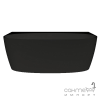 Пристенная ванна из литого мрамора Miraggio Anna Mirasoft Black 1600x850 черная матовая