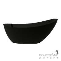 Овальна ванна з литого мармуру Miraggio Marina Mirasoft Black чорна матова