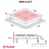 Газова варильна поверхня Perfelli HGM 61427 WH біла емаль