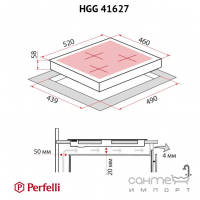 Газовая варочная поверхность Perfelli HGG 41627 BL черное стекло