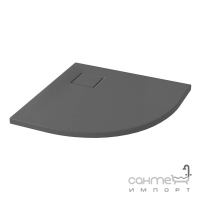 Полукруглый душевой поддон с сифоном Cersanit Tako Slim CET B452 800х800 матовый серый