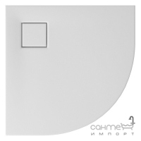 Напівкруглий душовий піддон із сифоном Cersanit Tako Slim CET B449 900х900 матовий білий